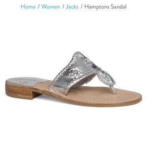 Jack Rogers Hamptons Sandal Silver 11